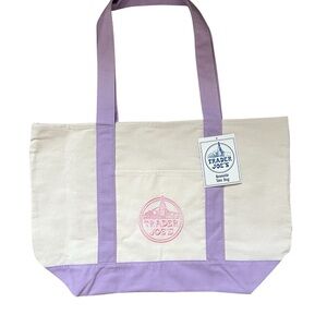 Trader Joe’s Large Lavender Canvas Tote